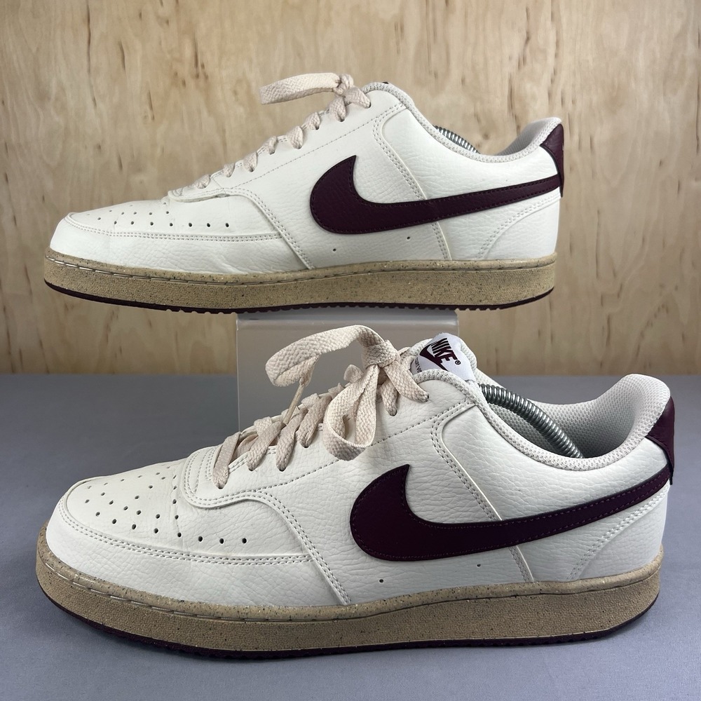 Nike Court Vision Low Next Nature Men's 11 Sail Dark Beetroot FB8942-133